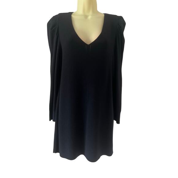 INC International Concepts- Black Puff Sleeve Sweater Dress Size XL NWT - Picture 1 of 9